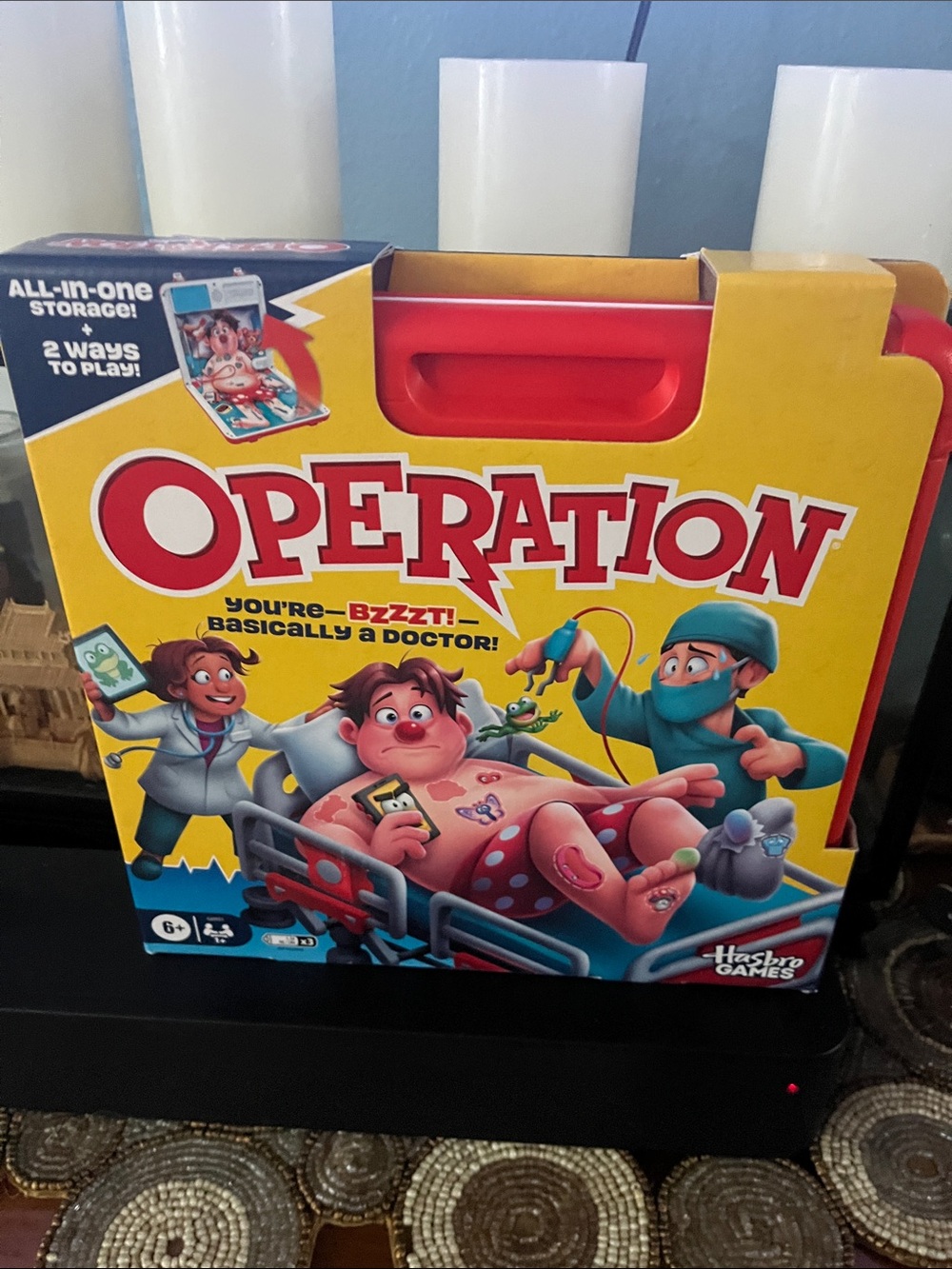 Hasbro Operation Board Game - Yellow, Red, Blue